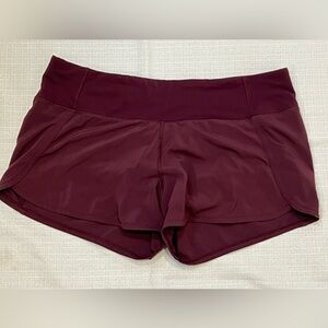Lululemon Athletica burgundy Athletic Shorts Lightweight Moisture-Wicking